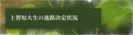 上智短大生の進路決定状況